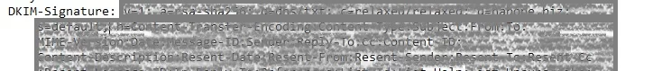 メーラーでHTML表示し、DKIMが出力されているかの確認